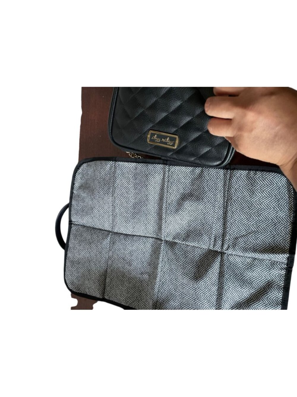 Itzy Ritzy Double Take Crossbody Diaper Bag - Black - Picture 6 of 16